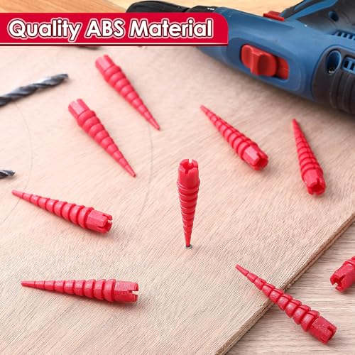 15 Pcs Wood Anchor, Stripped Screw Hole Repair Kit for Wood, Door, Fixing Stripped Screw Holes, Fits Wood Screws Sizes #2 to #16, Screw Holes from Stripped to Gripped, Red