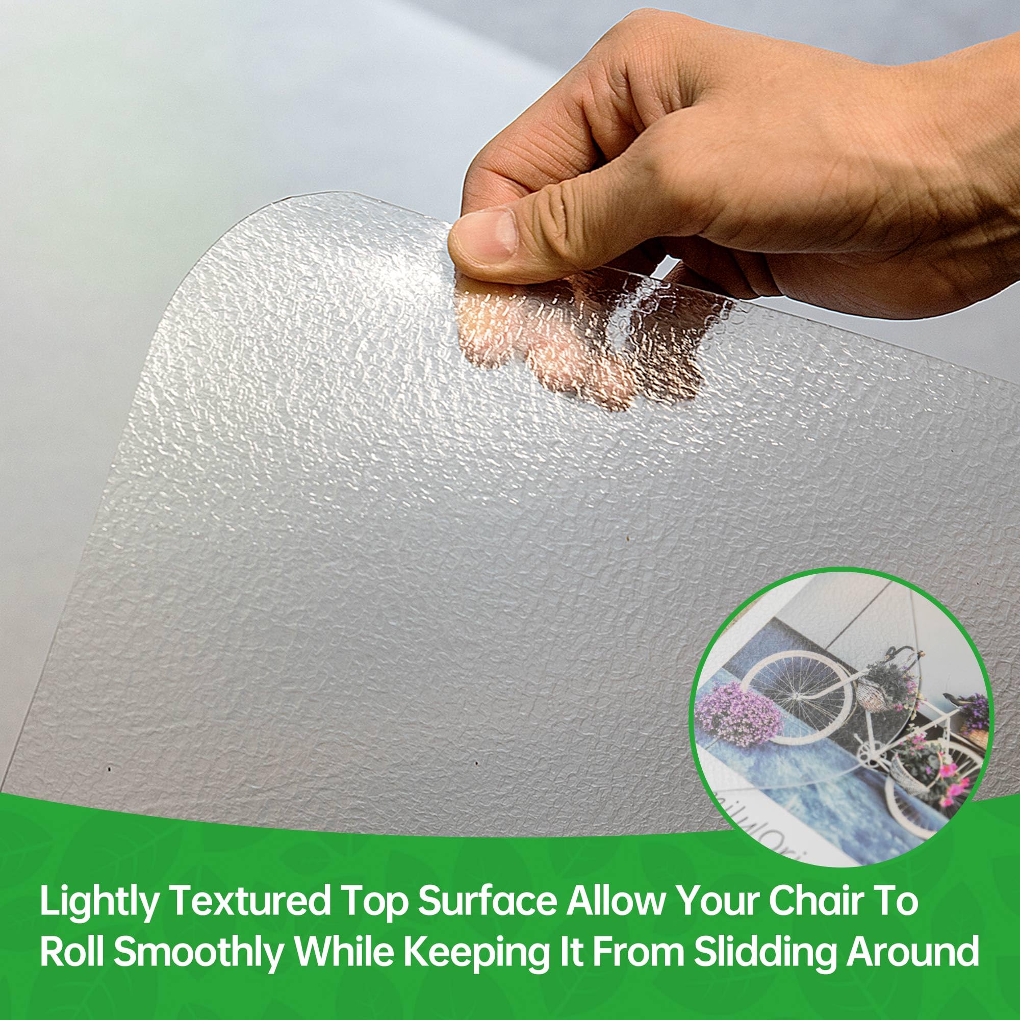100pointONE Office Chair Mat for Hardwood Floors, Easy Glide Office Mats for Rolling Chairs, Clear Rolling Chair Mat for Hardwood 36" x 48"