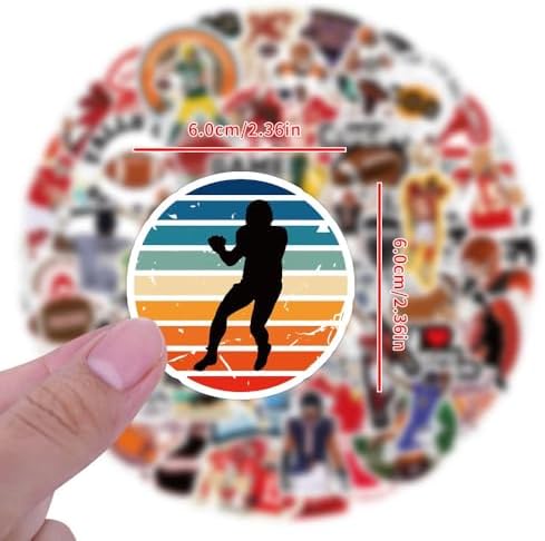 150 Pcs Sports Stickers,Football Stickers,32 Ball Stickers+32 Helmet Stickers,Hydroflask Bottles Waterproof Vinyl Stickers(Ball&Helmet)