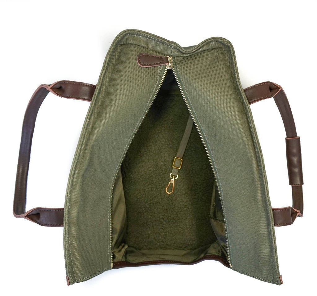 DjangoTote™ Waxed Canvas Dog Carrier Bag and Pet Travel Tote