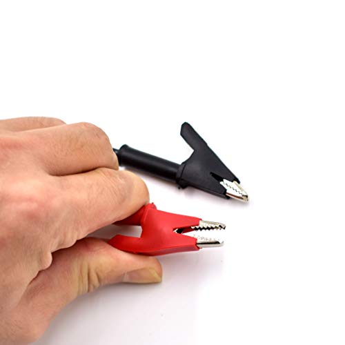 14 Gauge Multimeter Test Leads Right Angle Banana Plug to Alligator Clip Heavy Duty Silicone Wire for Electrical Testing 6 Feet