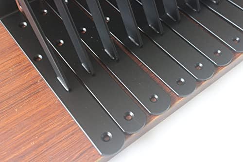12 Pack L11 x H 8" Black Heavy Duty Shelf Brackets with Screws Metal Shelf Brackets Shelf Support Angle Brackets for Shelves L Brackets Heavy Duty Floating Shelf Brackets