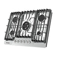 12 Inch Gas Cooktop, TOPWISH Gas Stove Top with 2 High Efficiency SABAF Burners, NG/LPG Convertible 304 Stainless Steel Built-in Propane Stovetop with Thermocouple Protection for Apartments, Rvs