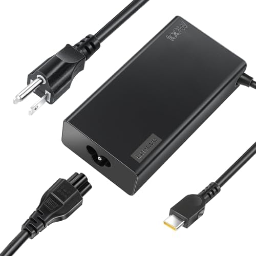 100W USB Type C Laptop Charger Fit for Lenovo ThinkBook Plus G3 13x 14G5 14G6 14s 14p 16G4+16p Lenovo ThinkPad neo 14 P14s L15 T16 Yoga 7 Pro7 9 9i Slim 6i 7i IdeaPad 5 Pro Slim 5-20V 5A AC Adapter