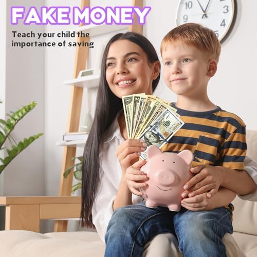 140 PCS Fake Money for Kids Pretend Play - Play Money for Teaching, Prop Money for Board Game, Movie, Magic