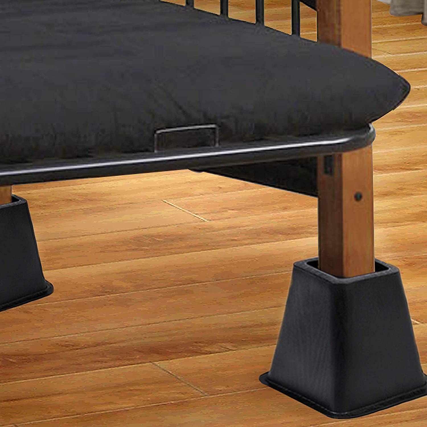 Bed Risers Set of 4 - Black