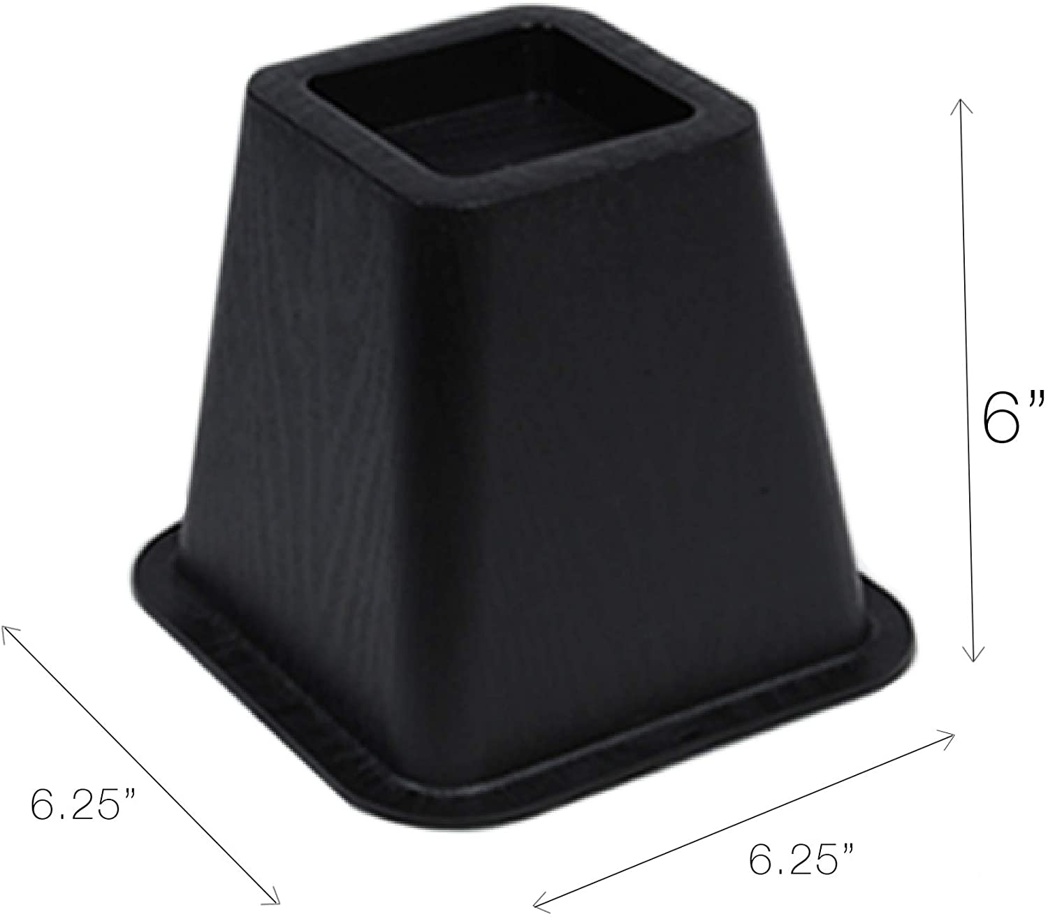 Bed Risers Set of 4 - Black