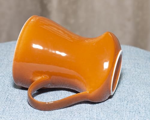 12Oz Crack Reactive Glaze Ceramic Coffee Mug, So Cool Cup With Handle Suitable for Office and Home Drinking Coffee Tea Cocoa Milk,Lead cadmium free, Dishwasher Microwave Safe(Orange)
