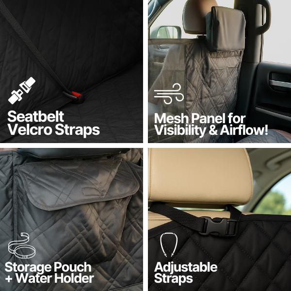 Formosa Covers XX-Large Pet Seat Cover For Truck, Van or Large SUV 62"W Black