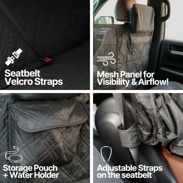 Formosa Covers Pet Car Seat Hammock Cover with Mesh Window