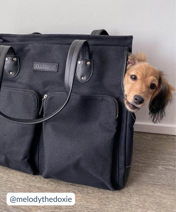 DjangoTote™ Waxed Canvas Dog Carrier Bag and Pet Travel Tote