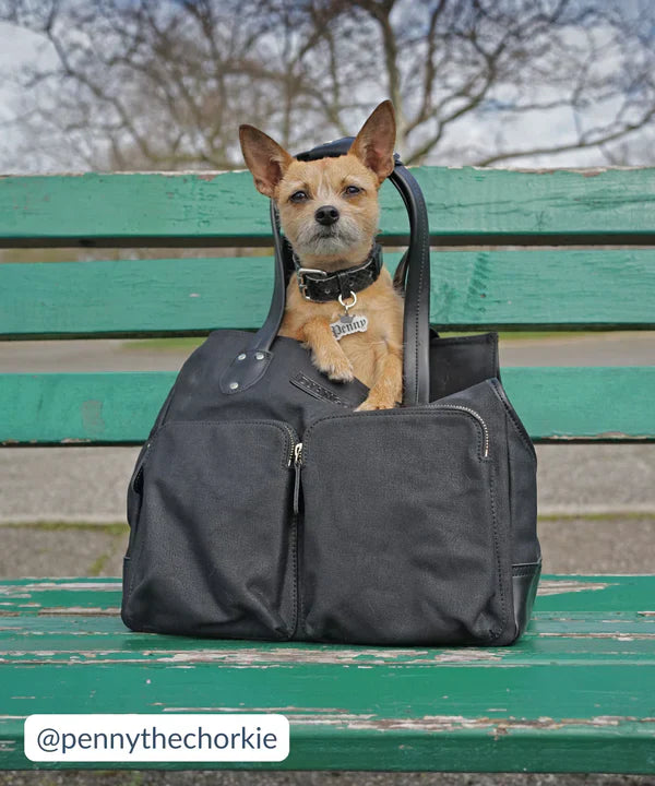DjangoTote™ Waxed Canvas Dog Carrier Bag and Pet Travel Tote
