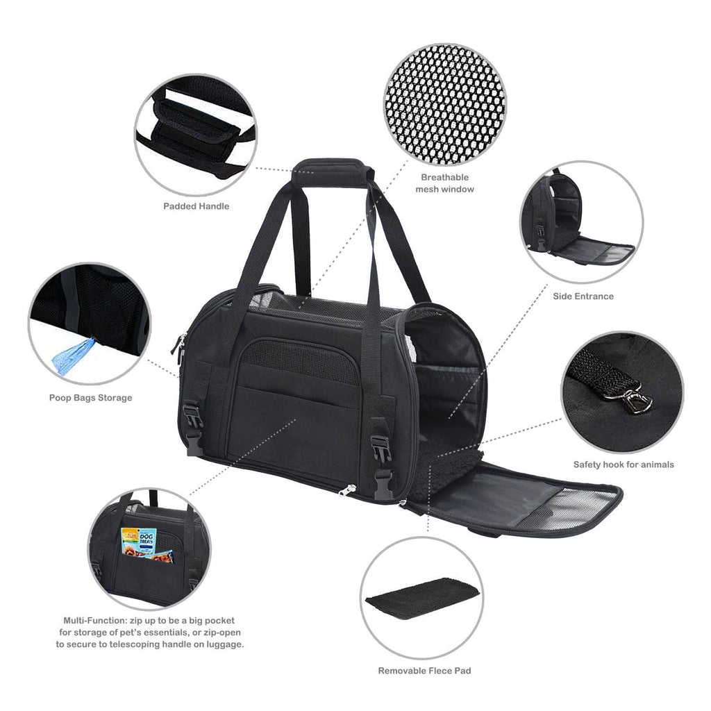 Jespet Paws Soft Sided Small Dog Carrier Comfort for Travel