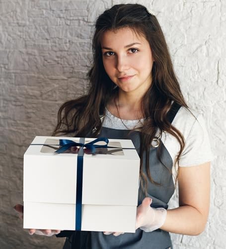 12 x 12 x 8 Bundt Cake Boxes 10 Pack | USA Brand | 450GSM Most Certified Cake Box