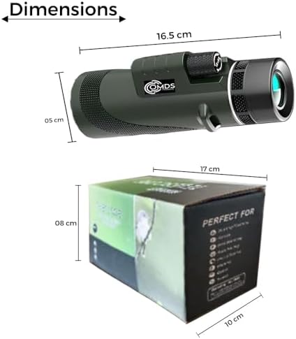 12x50 High Power Monocular Telescope with Smartphone Adapter Tripod Travel Bag, Larger Vision Waterproof Monoculars with BAK4 Prism & FMC Lens,for Bird Watching Hunting Hiking Camping