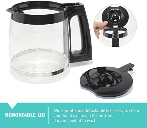 12-Cup Replacement Glass Carafe Pot Compatible with Ninja Coffee Brewer Maker Models CE251 CE201 CE201C CE200 CE200C Model# XGLSLID200