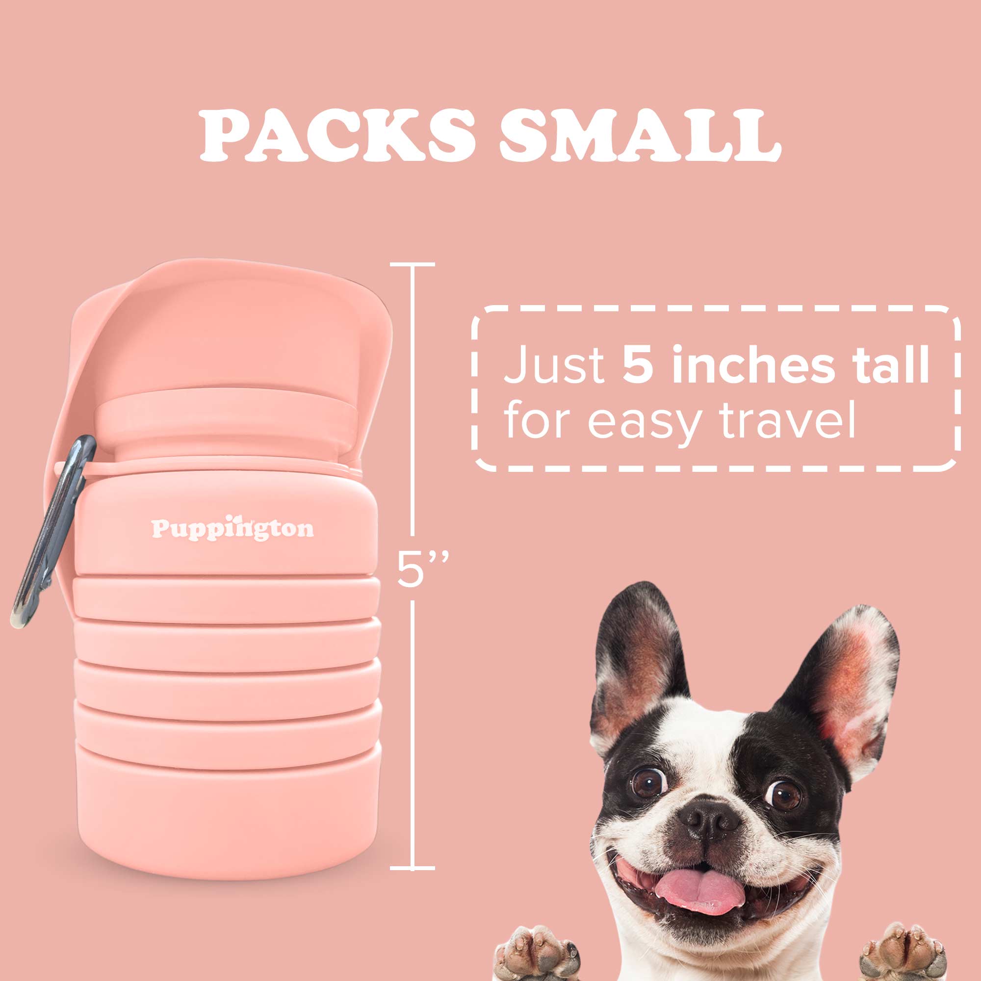 Puppington Collapsible Water Bottles for Dogs - Leakproof, Compact, BPA free