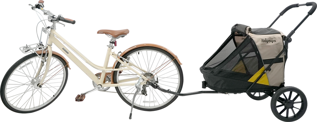 Ibiyaya Minika 3-in-1 Pet Stroller System with Foldable Dog Bicycle Trailer & Indoor-Outdoor Kennel