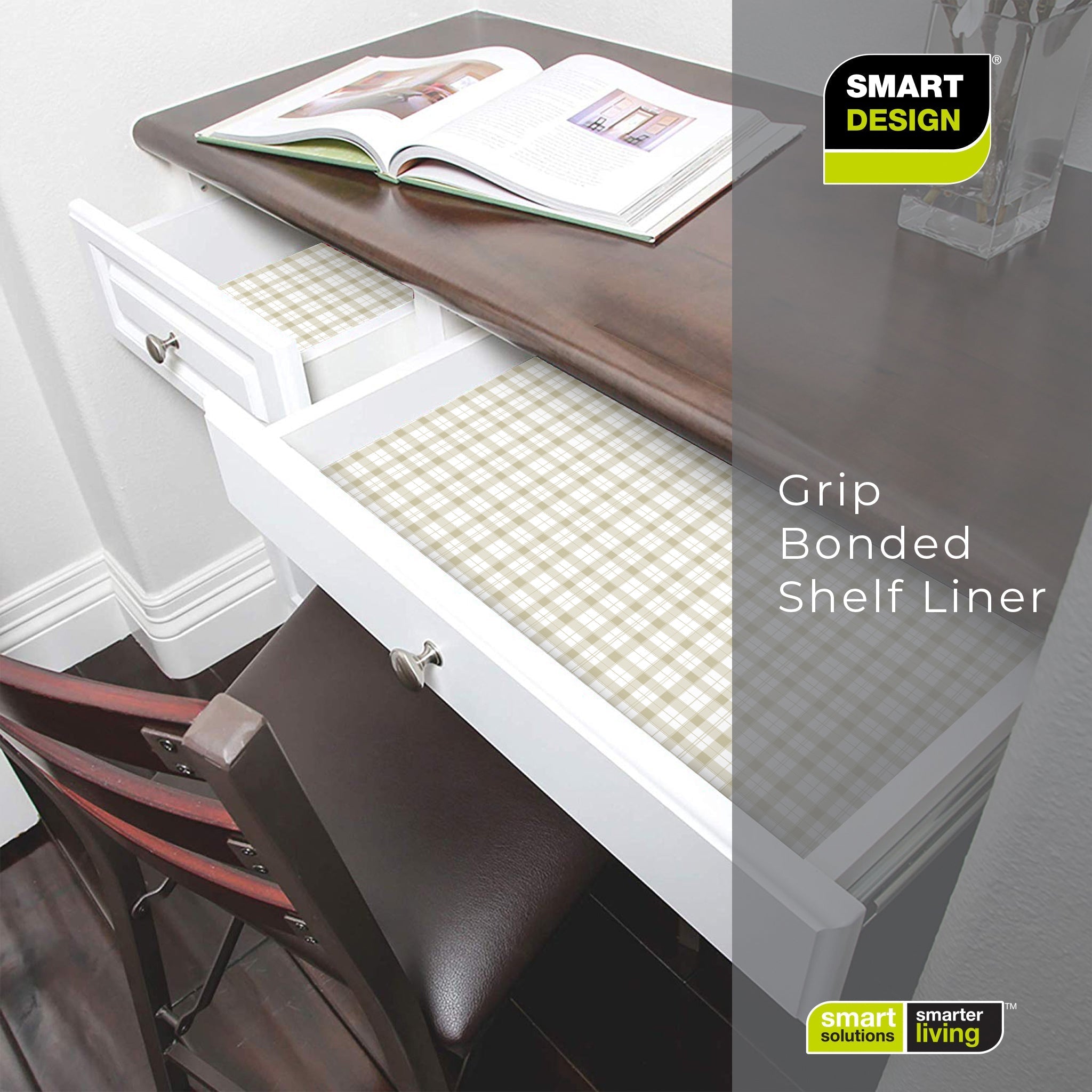 Bonded Grip Shelf Liner - 12 Inch x 10 Feet - Non-Adhesive