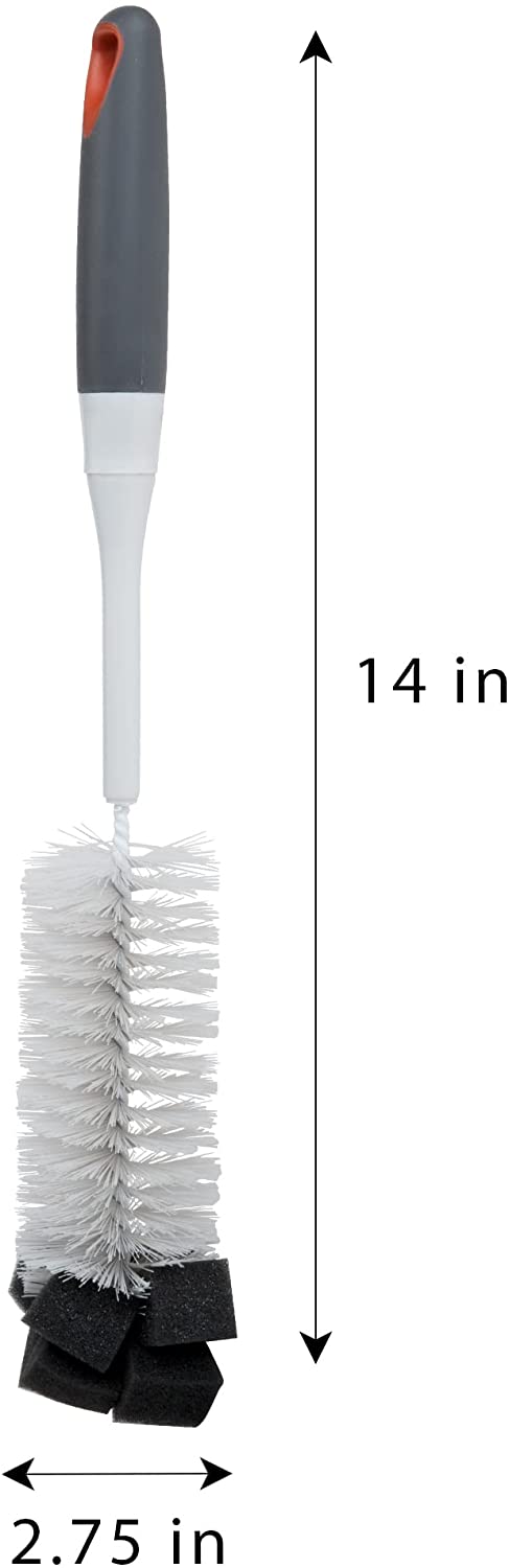 Bottle Brush with Sponge End - 14 Inch