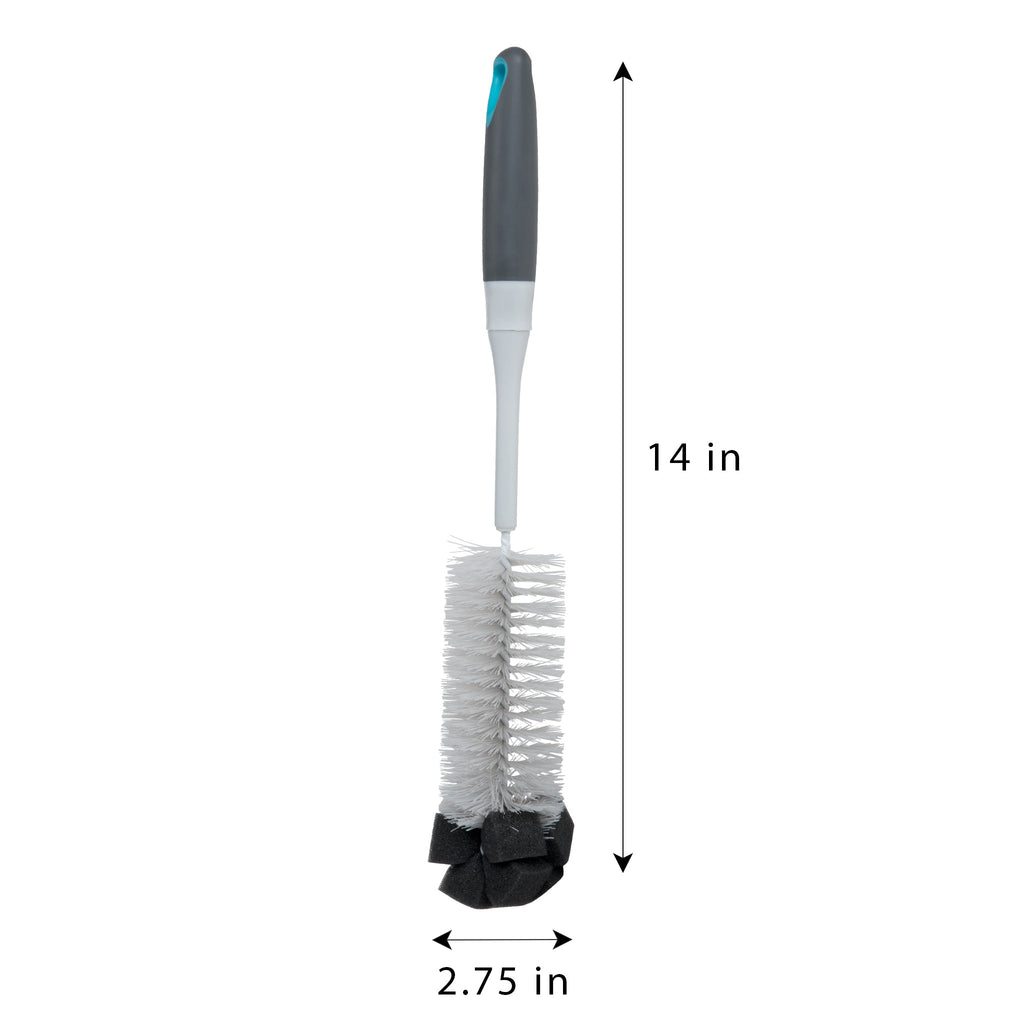 Bottle Brush with Sponge End - 14 Inch