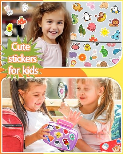 1200 Pcs Stickers for Kids, Cute Water Bottle Stickers for Teens, Kawaii Vinyl Laptop Animal Waterproof Sticker for School Students Classroom Teacher, Bulk Aesthetic Sticker Pack for Boys Girl