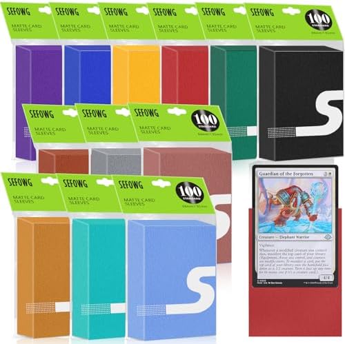 1200ct MTG Card Sleeves, 12 Colors Matte Card Sleeves Magic The Gathering, TCG Card Sleeves, Magic Card Sleeves, Baseball Card Sleeves, Card Protectors for MTG, TCG, Baseball, Trading, Game Cards