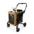 Ibiyaya BigBuddy Pet Stroller and Crate Combo, 2-in-1 Collapsible Medium-to-Large Pet Wagon for Cats and Dogs