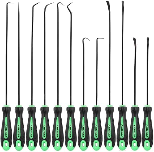 12-Piece Pick and Hook Tools Set, Pick Tool Set Car Auto Oil Seal/O-Ring Seal Gasket Pick Hooks Puller Remove, Long and Mini Pick Tool Set