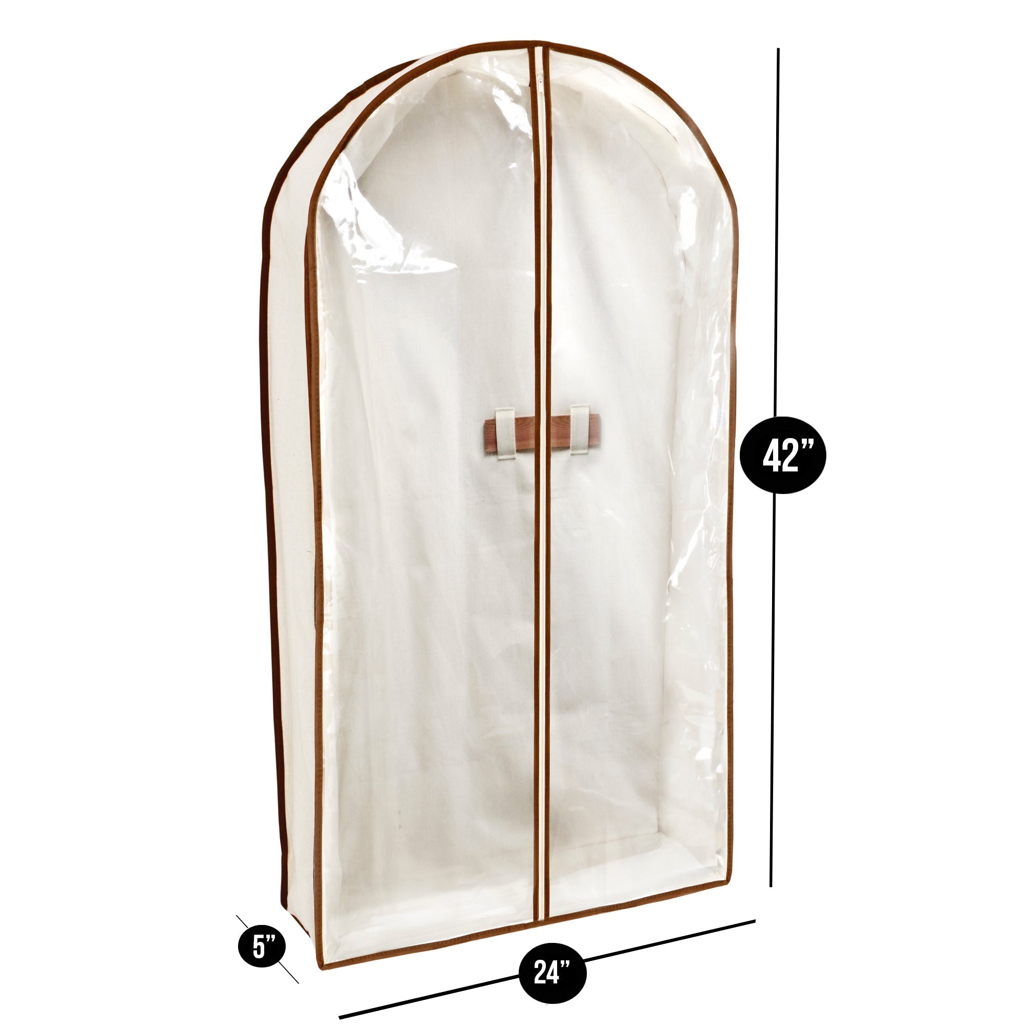 Canvas Gusseted Garment Bag Hanger - 24 x 42 Inch