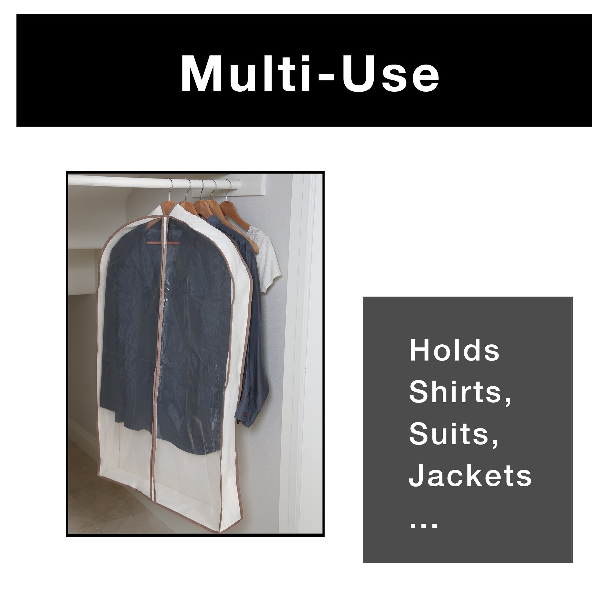Canvas Gusseted Garment Bag Hanger - 24 x 42 Inch