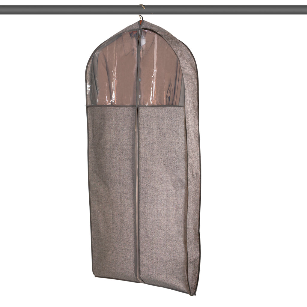 Gusseted Dress Garment Bag with Zipper and Clear Window