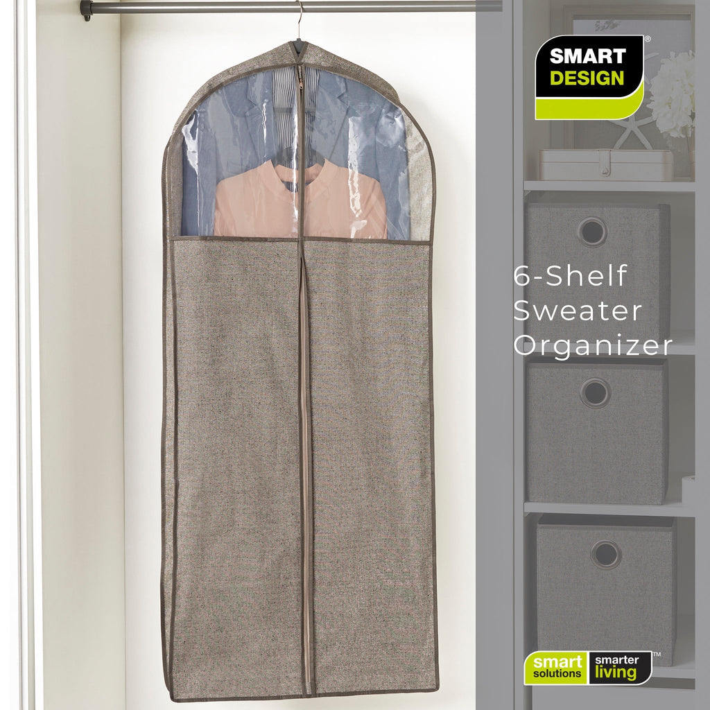 Gusseted Dress Garment Bag with Zipper and Clear Window