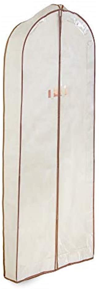 Gusseted Dress Garment Bag with Zipper and Clear Window
