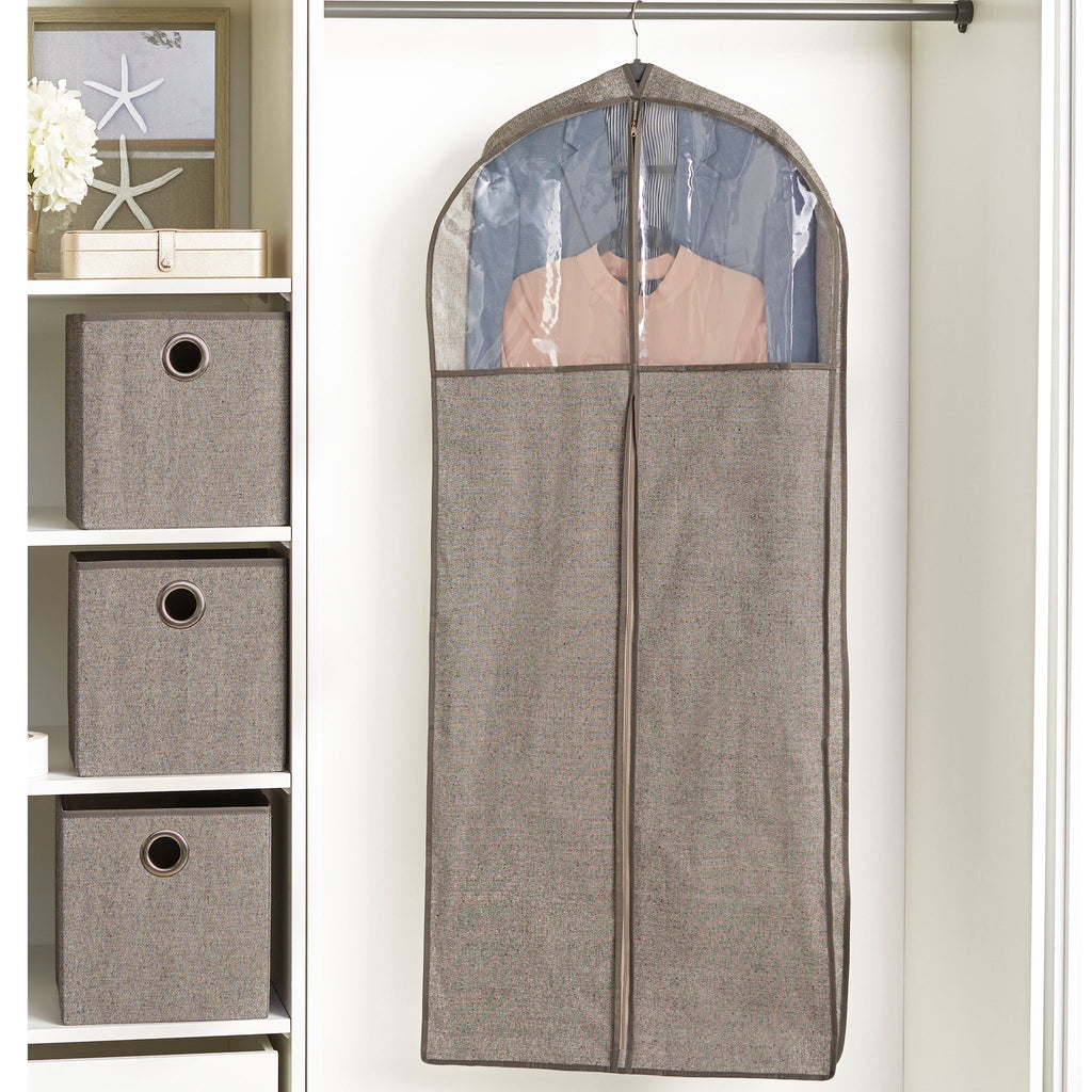 Gusseted Dress Garment Bag with Zipper and Clear Window