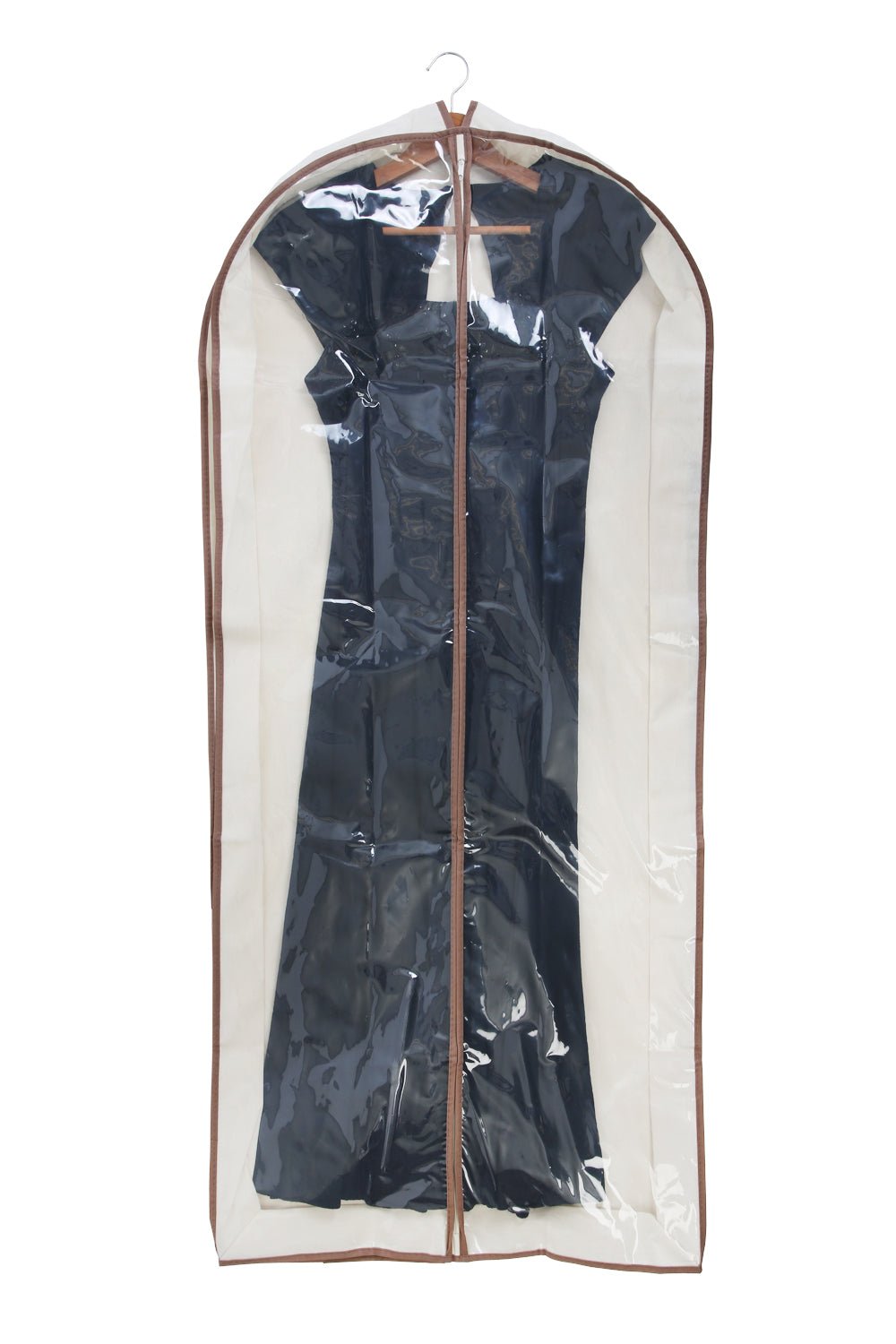 Gusseted Dress Garment Bag with Zipper and Clear Window