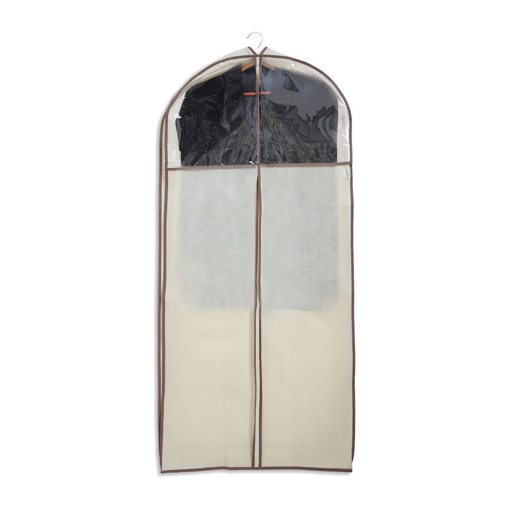 Gusseted Dress Garment Bag with Zipper and Clear Window