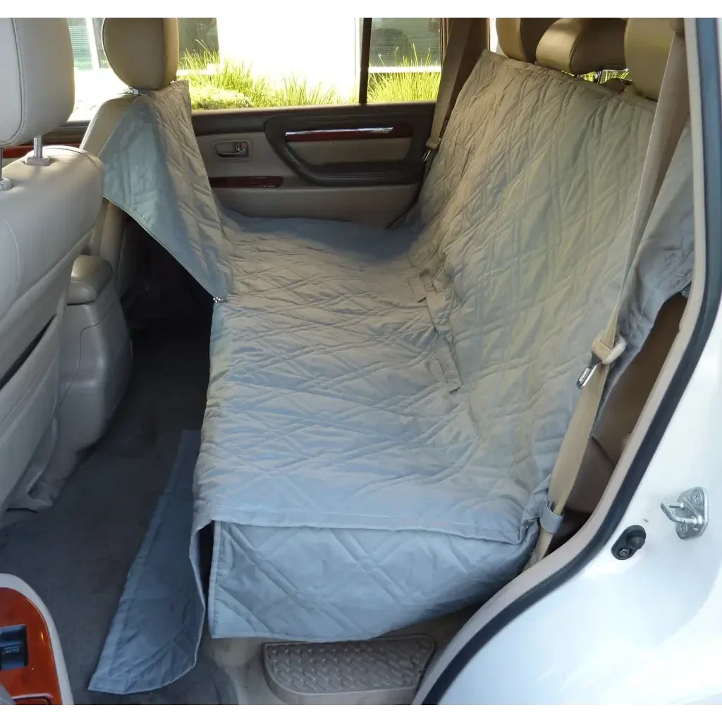 Formosa Covers Car Seat Hammock Cover with Non-Slip Fabric for Dogs and Pets Grey
