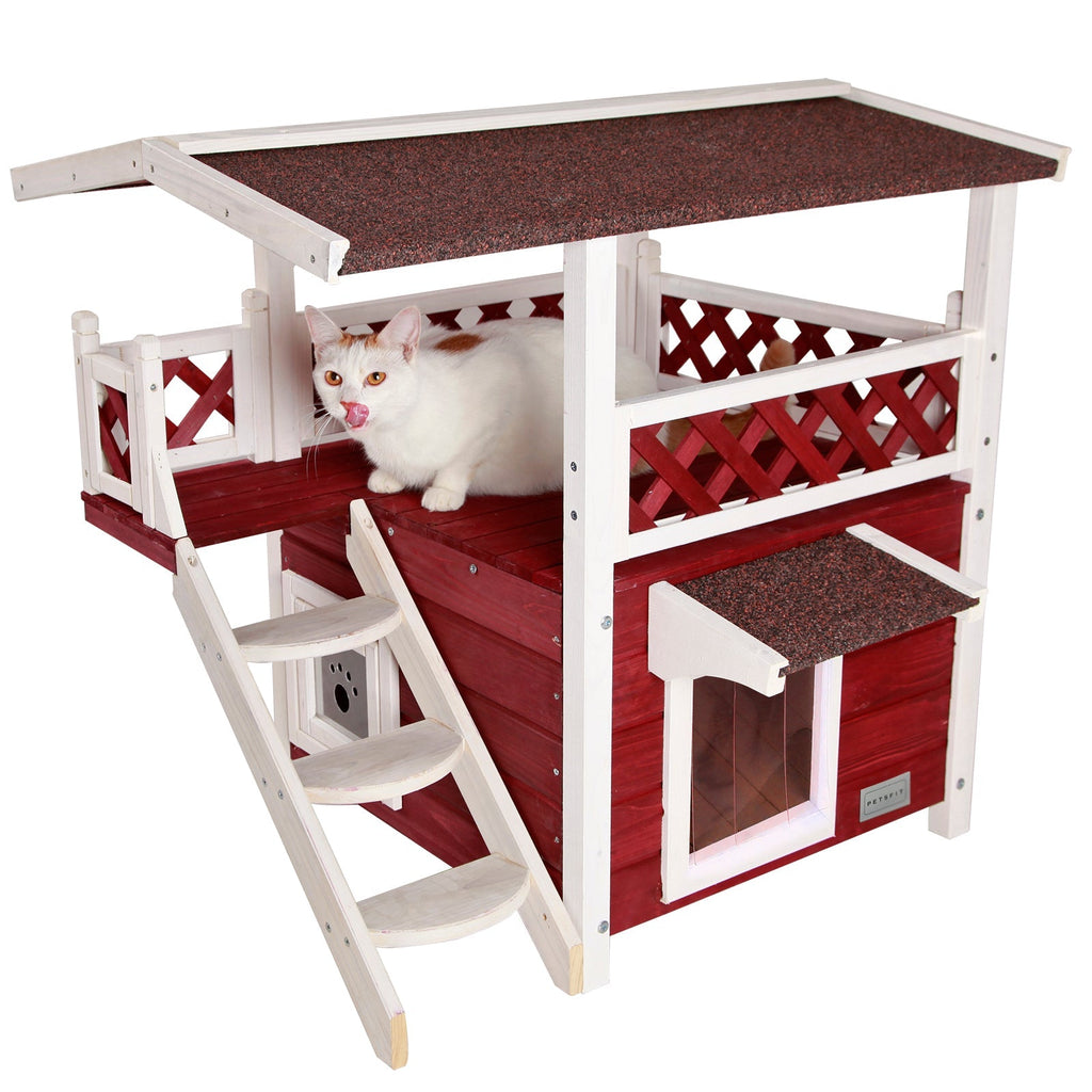 PETSFIT Cat House for Outdoor Feral Cat Shelter