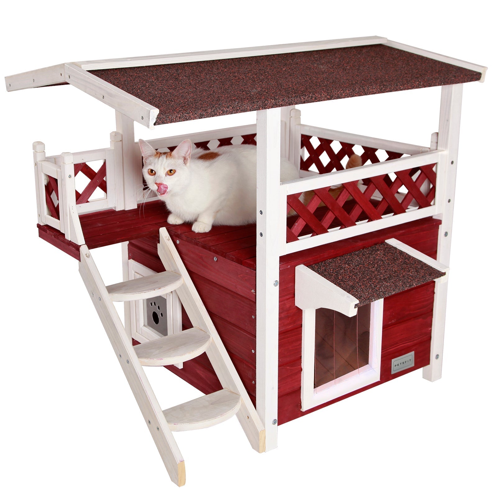 PETSFIT Cat House for Outdoor Feral Cat Shelter