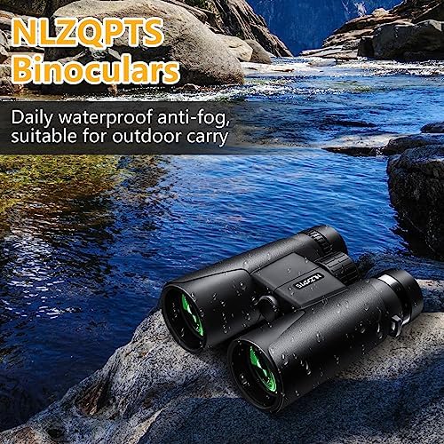 10x42 Binoculars for Adults with Phone Adapter,Birding Binoculars for Adults HD 10x42,Bird Watching Binoculars,Easy Focus, BAK4,Binoculars for Hunting Travel Mountaineering (Black)