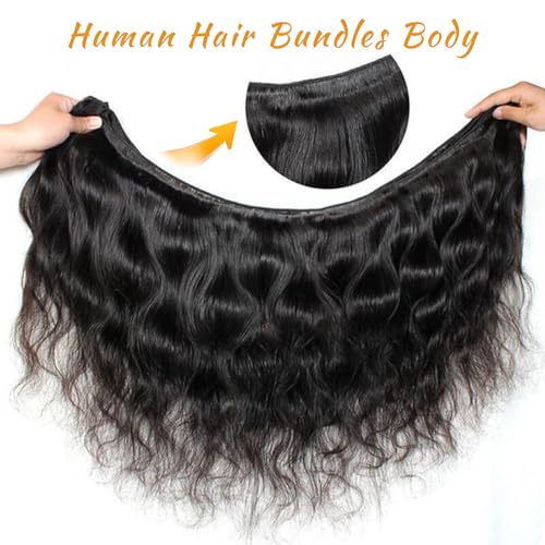 12A Brazilian Body Wave Bundles Human Hair 18 20 22 Inch 100% Real Virgin Human Hair Bundles Body Wave 3 Bundles Human Hair Body Wave Hair Extension Natural Color（18 20 22）