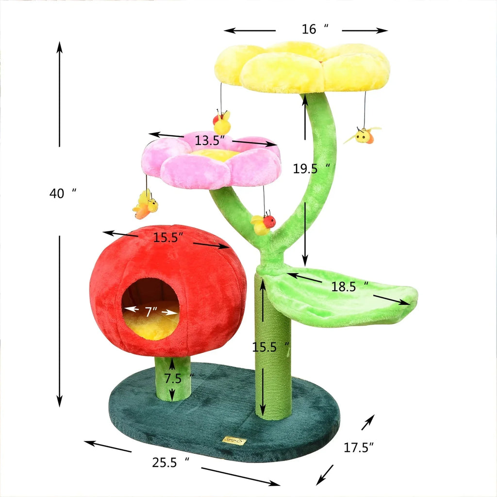 Catry Gum Drop Cat Tree Flower