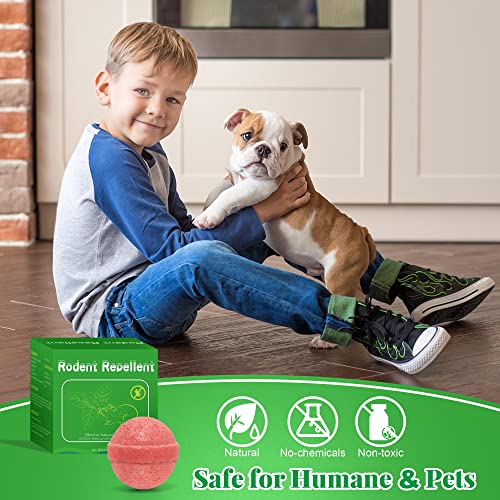 12 Pcs Natural Mouse Repellent Peppermint Oil to Repel Mice and Rats, Rodent Repeller for Car Engines Home Kitchen Indoor Outdoor,Keep Moles & Voles Out of Your Lawn and Garden, Pet Safe