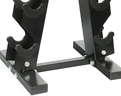 150 Pound Hex Dumbbell Set with Rubber Coated Dumbbells and Rack