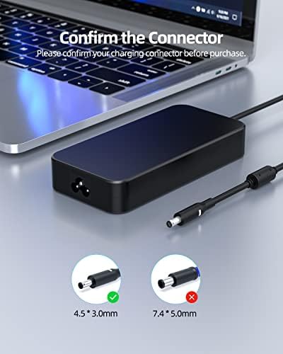 130W 90W AC Laptop Charger Fit for Dell-Inspiron 7610 7510 7706 7700 3280 Vostro 7510 15 16 Laptop Power Adapter Supply Cord
