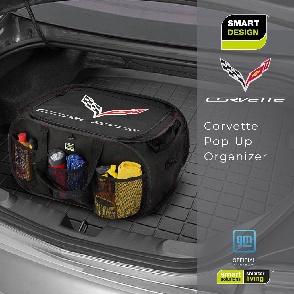 Chevrolet Pop Up Trunk Organizer with Easy Carry Handles, Side Pockets, and Zipper Top