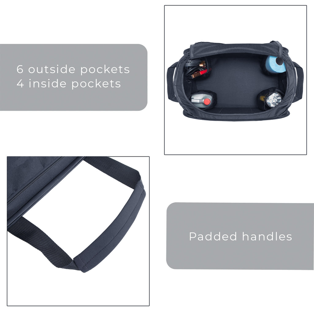 Chevrolet Pop Up Trunk Organizer with Easy Carry Handles, Side Pockets, and Zipper Top