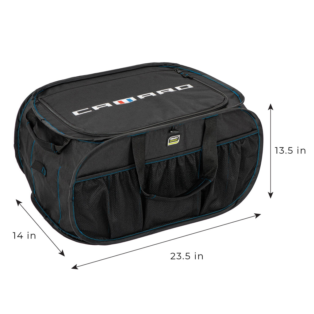 Chevrolet Pop Up Trunk Organizer with Easy Carry Handles, Side Pockets, and Zipper Top