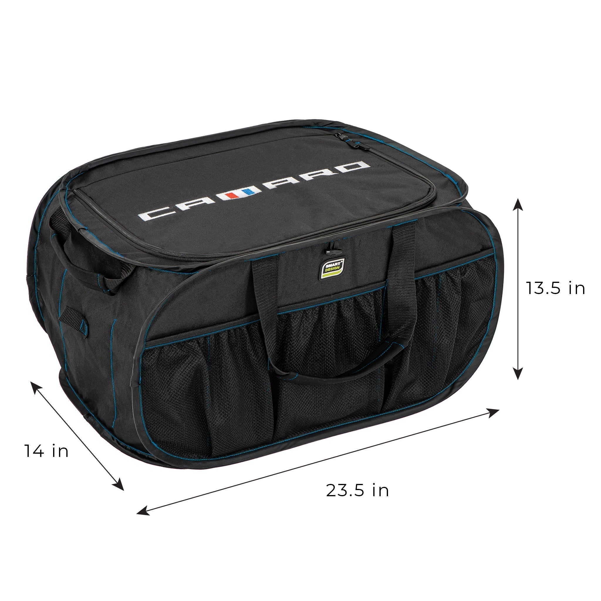 Chevrolet Pop Up Trunk Organizer with Easy Carry Handles, Side Pockets, and Zipper Top